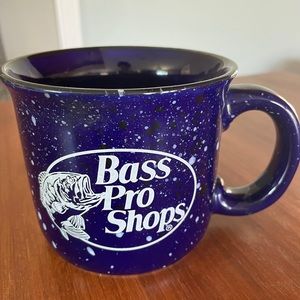 Bass Pro Shops Blue Speckled Stoneware Mug Cup
